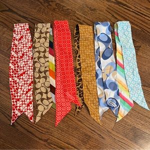 Coach Skinny Scarf Bundle of 6